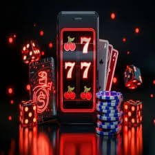 Colorful casino slot games and live casino tables accessible on ruby88